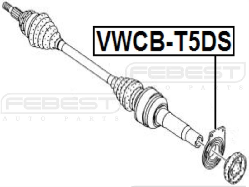 Ball bearing for front drive shaft -  oem 7h0407181