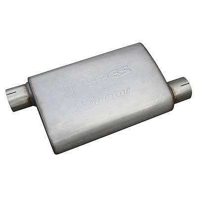 Pypes muffler violator series stainless 2.5" offset inlet/2.5" offset outlet ea