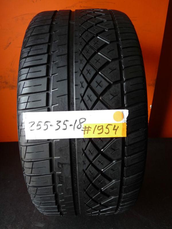 Continental extreme contact dw m+s used tire 255 35 18 90y 50% life left # 1954