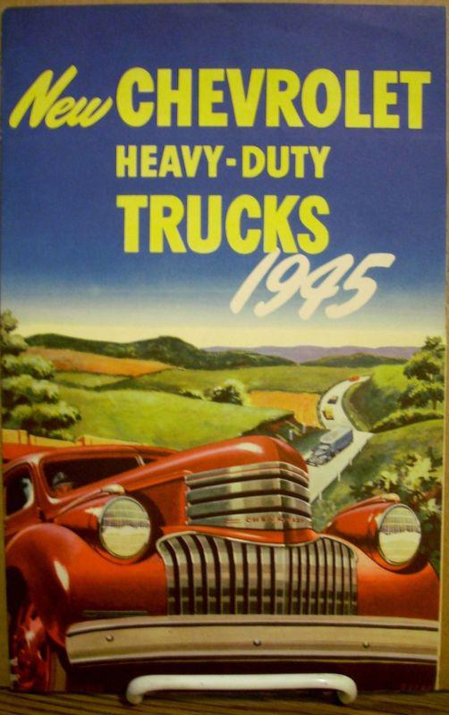 1945 45 chevy chevrolet heavy duty truck dealership sales brochure