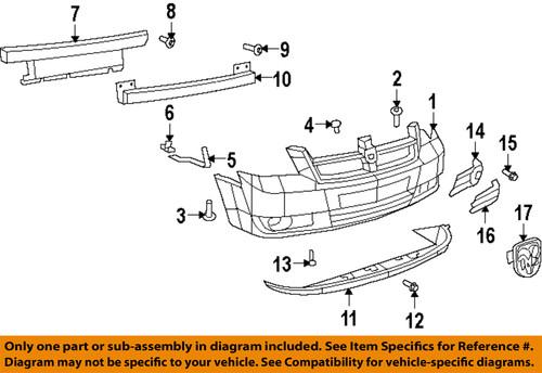 Dodge oem 5113233aa front bumper-fog lamp bezel