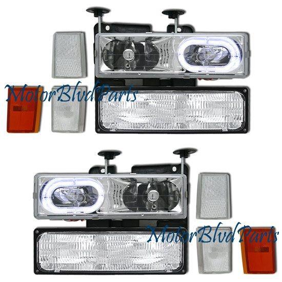 88-93 c/k 1500 halo headlights+crystal signals & sides