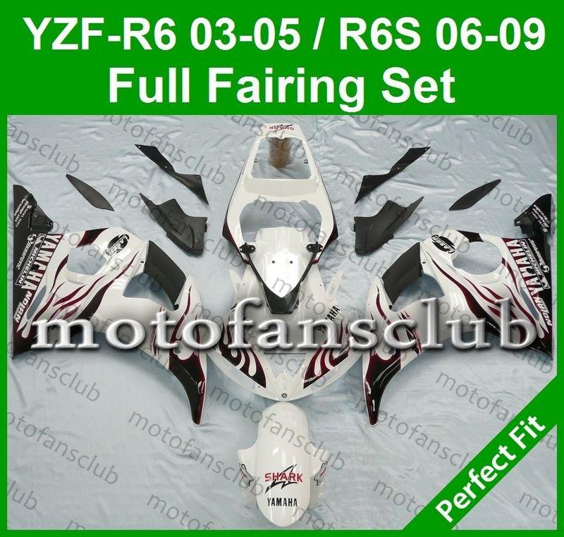 Fit yamaha yzf r6 03 04 05 yzfr6 2003 2004 2005 fairing bodywork plastics #05 c