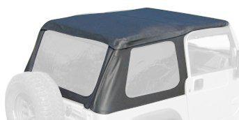 Rugged ridge jeep wrangler black bowless soft top