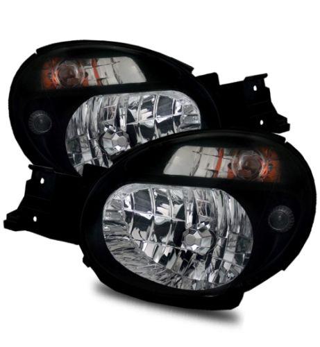 02-03 subaru impreza/wrx/outback jdm black aftermarket crystal headlights lamps