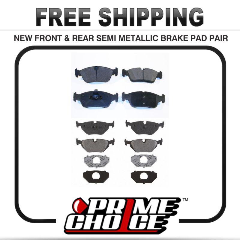 Premium front & rear metallic disc brake pads 2 full complete sets 4 pair 8 pads