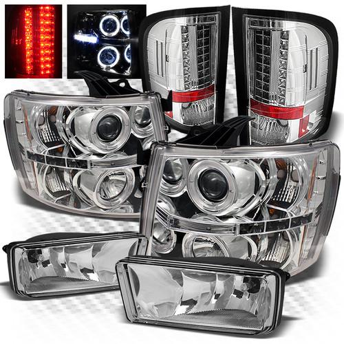 07-13 silverado projector headlights + philips-led tail lights + fog lights set