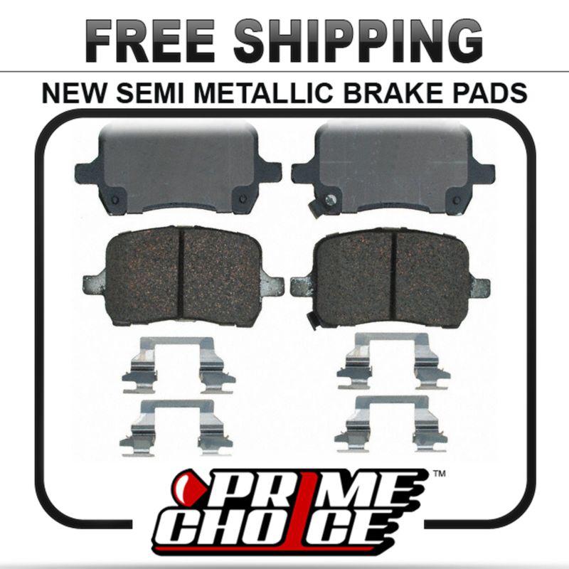 New premium complete set of front metallic disc brake pads with shims