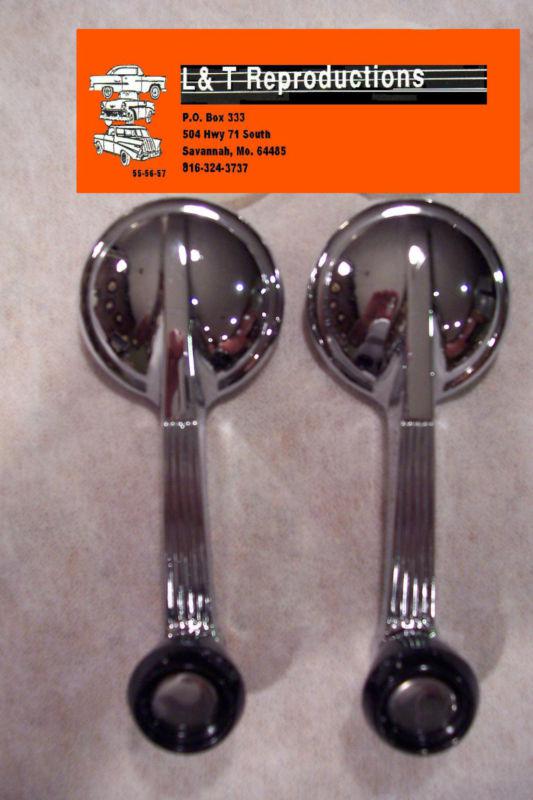 1955 56 57 chevy door handles window crank chrome belair sedan hardtop nomad new