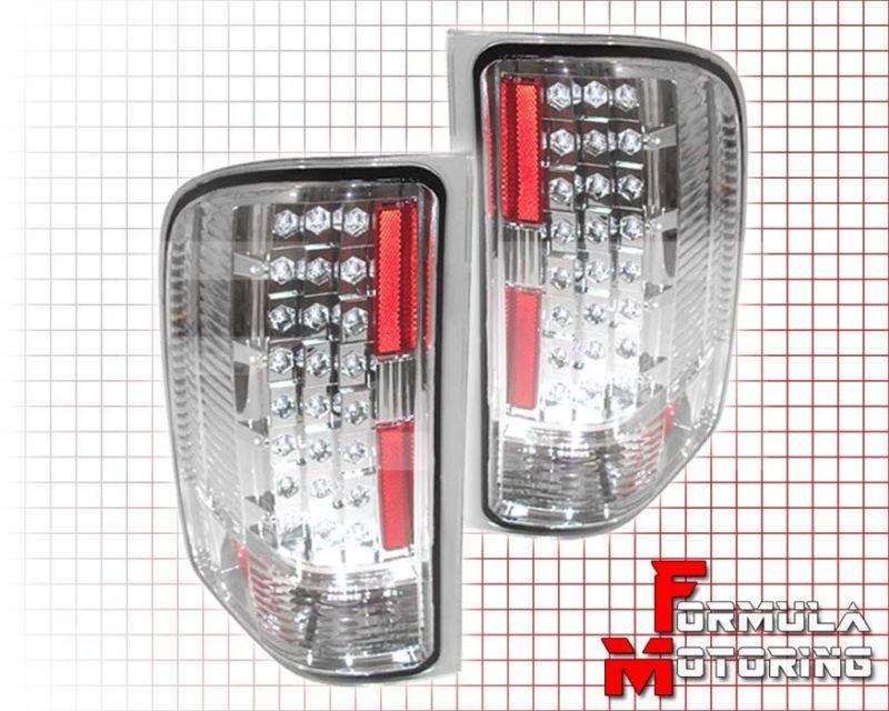 07-13 silverado 1500 2500 pickup truck chrome/clear led tail brake lights lamp