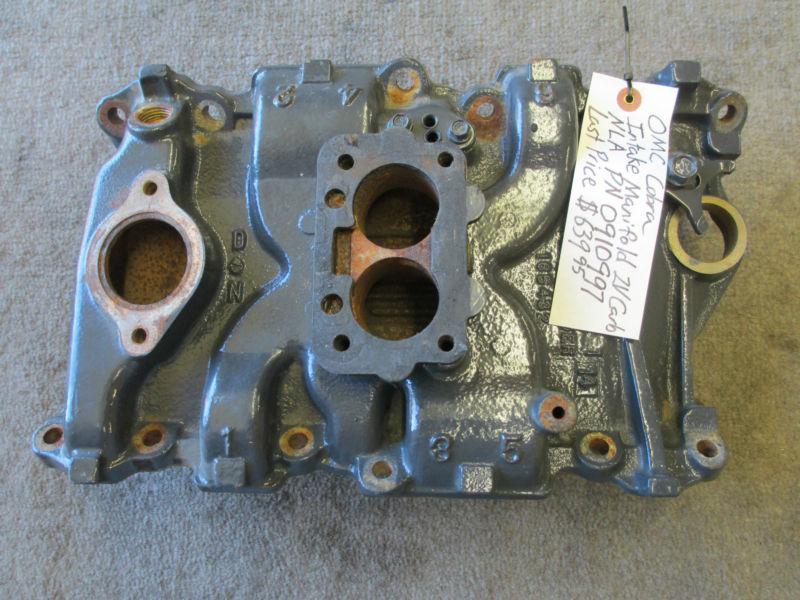 Omc cobra intake manifold, 2v carburetor p/n 910997