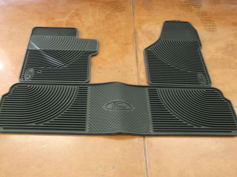 New ford oem accessory kit black all weather floor mats 3 pc set 8c3z2613300a