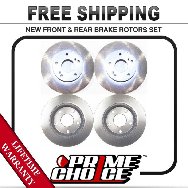 Set (4) new front and rear brake disc rotors with lifetime warranty