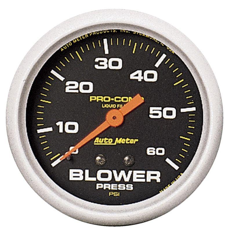 Auto meter 5402 pro-comp; liquid-filled mechanical blower pressure gauge