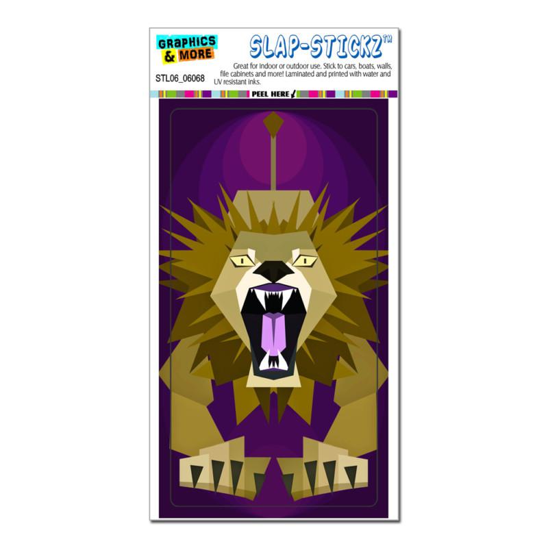 Geometric lion magenta - slap-stickz™ car window locker bumper sticker