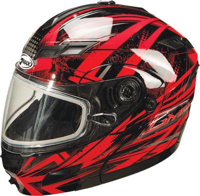 Gmax gm54s modular helmet black/red/silver l g2544206 tc-1