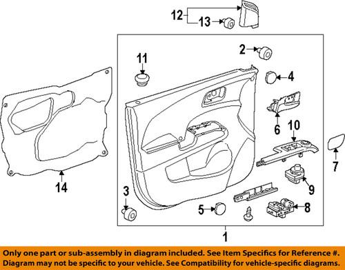 Chevrolet gm oem 95188244 door component/door window switch panel