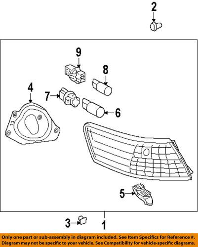 Toyota oem 5256106040 combination lamps tail light-rear-lens & housing retainer