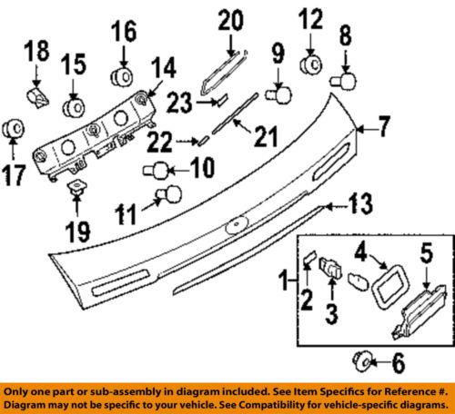 Subaru oem 84957ag010 backup lamps-molding