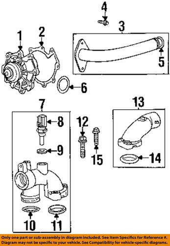 Jaguar oem xr85356 engine coolant pipe o-ring/cooling system misc