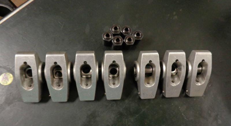 A) set of 7 only sb chevy 1.60 crane blazer aluminum roller rocker arms - 7/16