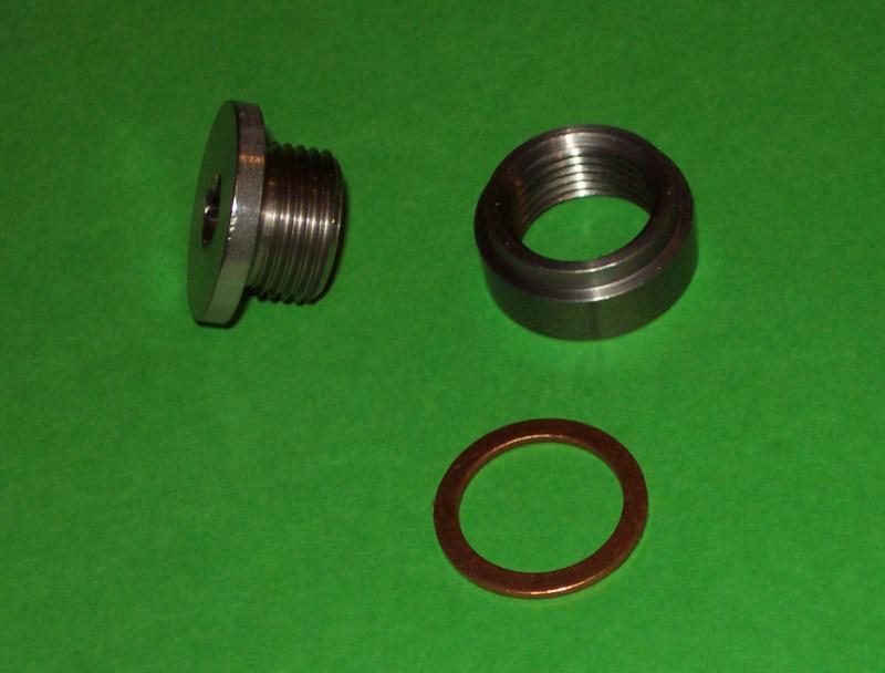 Oxygen senser bung and plug kit mild steel plug&stainless steel bung+ washer