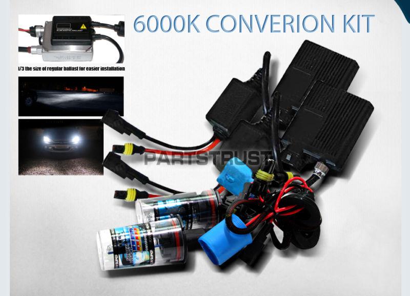 880/893/899 6000k pure white xenon slim hid fog lights driving lamps kit new