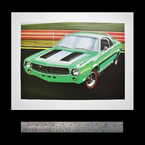 American motors javelin 1968 1969 1970 290 232 amc amx sst -old art print poster