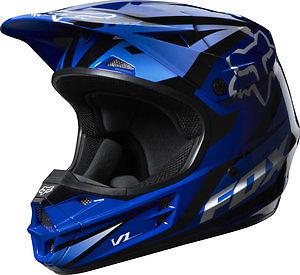 Fox racing v1 race 2014 mx/offroad helmet blue