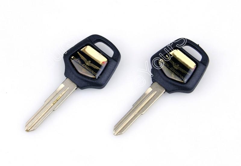 2pcs blade blank key motorcycle honda gold wing gl1800 all year black