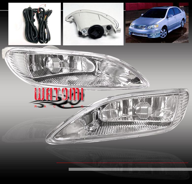 02 03 04 toyota camry le se bumper fog lights jdm clear