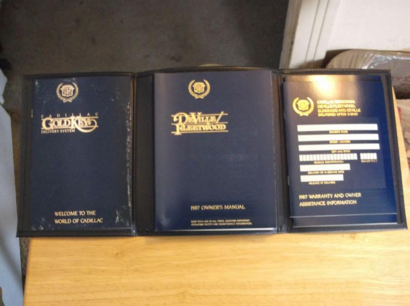 1987 cadillac deville & fleetwood owner manual & warranty manual set