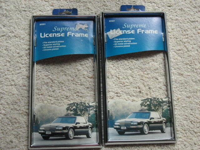 2 new license frames by custom accessories, all metal chrome plated, cars trucks