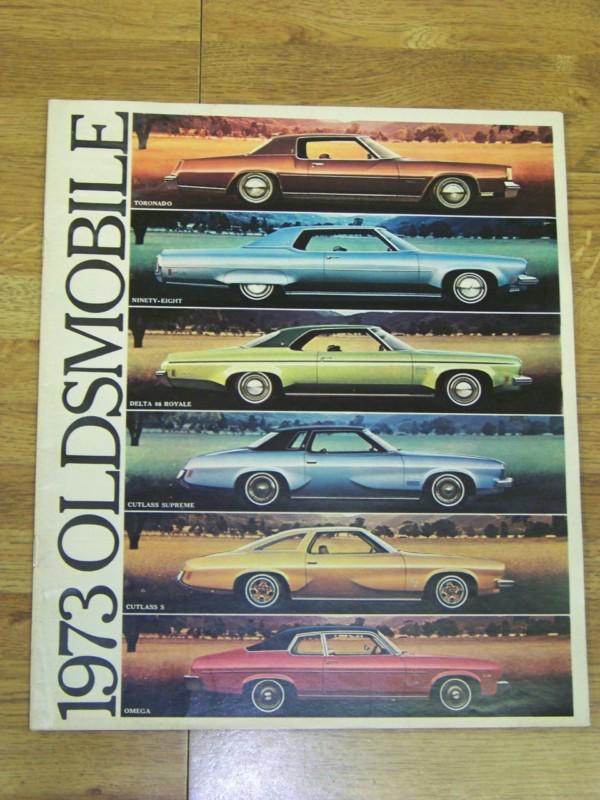 Nos 1973 oldsmobile dealer sales brochure 73 olds cutlass 88 98 toronado omega