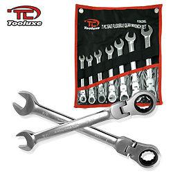 Flex 7pc mm ratchet wrench automotive auto tool set kit grease monkey gift set