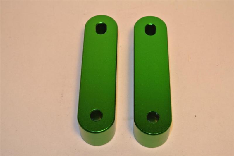 Jdm aluminum anodized green hood riser spacer for honda / acura ef eg ek dc da