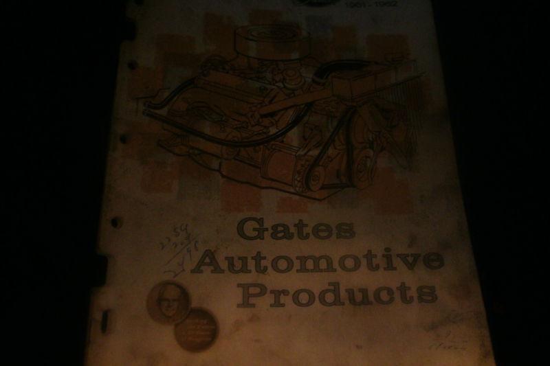 1961 1962 gates automotive products parts master parts catalog manual w applicat