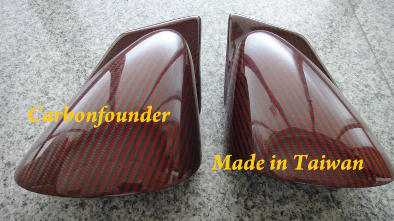 Mitsuishi lancer evo 8 real red carbon fiber side mirror set made in taiwan hq