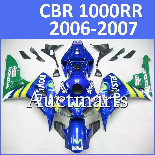 Fit honda 06 07 cbr1000rr cbr 1000 rr 2006 2007 fairing kit abs plastics d11 e3