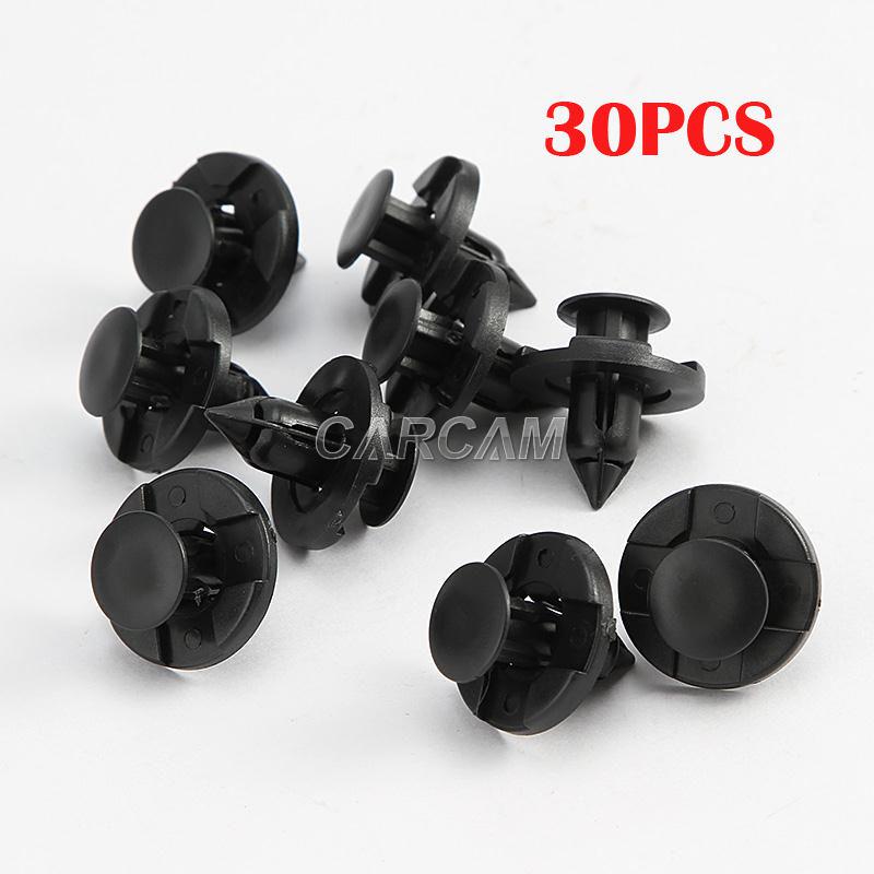 30pcs plastic rivet fastener bumper mud flaps push clips for nissan 01553-09321