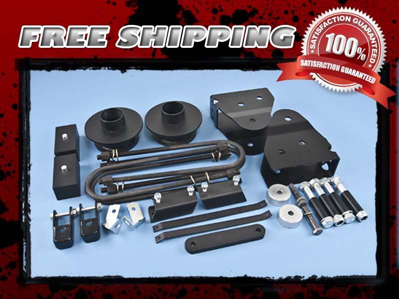 Steel lift kit front 3.5" rear 3" radius arm swaybar drop 4wd overload u-bolt