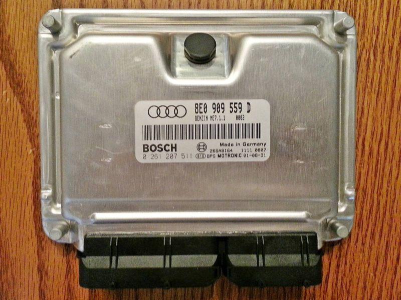 02 03 audi a4 a6 ecu engine computer unit module pcm bosch v6 3.0l 8e0 909 559 d