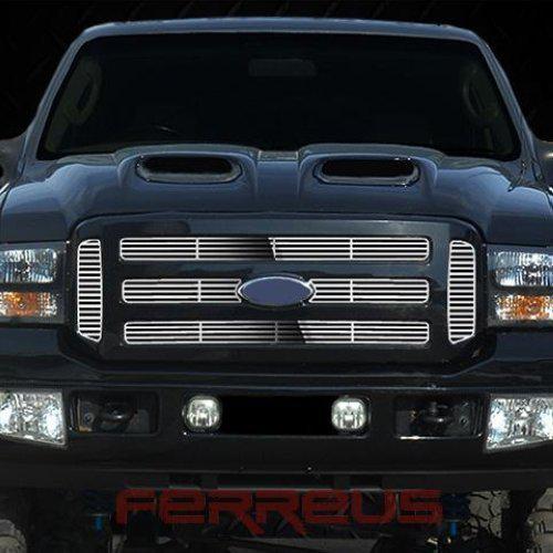 Ford superduty 05-07 horizontal billet polished stainless truck grill add-on