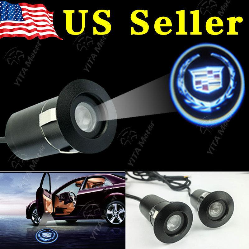 5th gen car laser projector logo ghost door step courtesy led light for cadillac