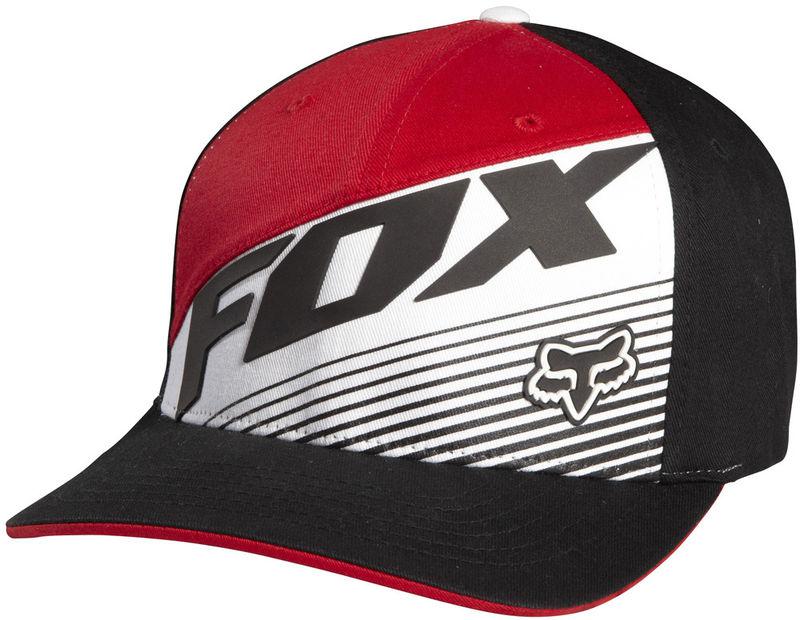 Fox decadence red fitted medium profile hat cap hats mx 2014 grey black