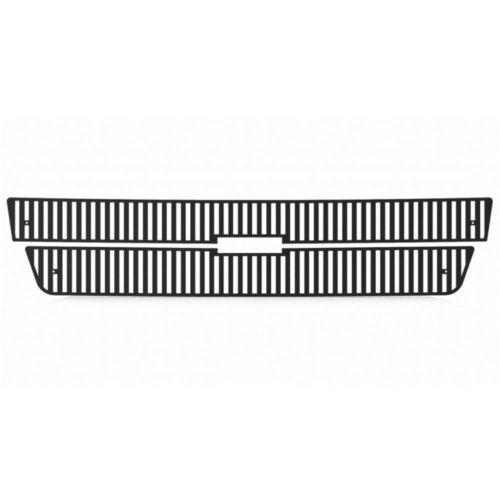 Chevy silverado hd 01-02 black vertical billet front metal grille trim cover