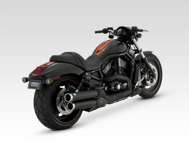 Vance & hines mufflers black for harley night rod 06-09