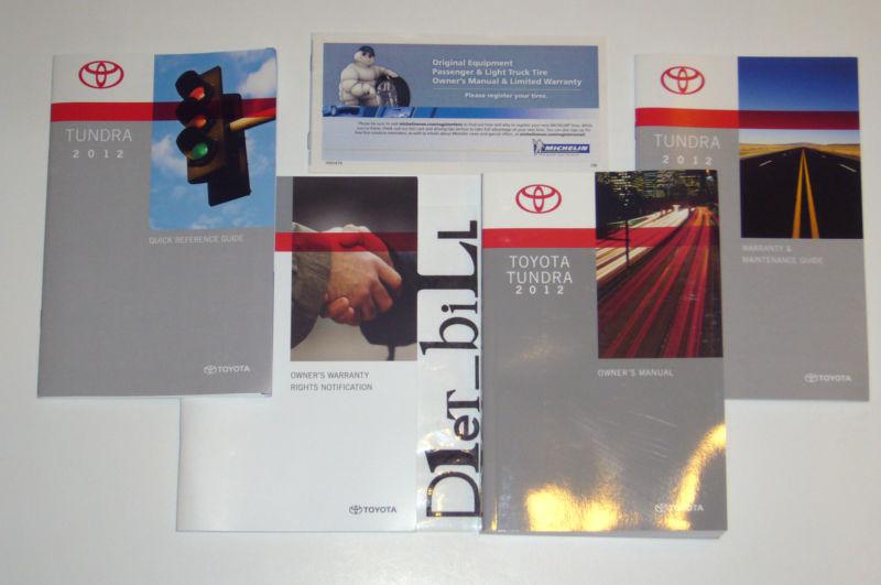 Oem & mint 2012 toyota tundra [all models] owner's manual set clean!