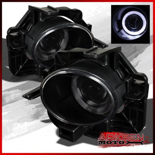 Smoked 07-09 nissan altima 4 door halo projector fog lights+switch+bulb lamp set