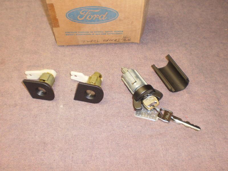 Tempo, topaz 88,91 lock set ignition & doors orig. ford nos